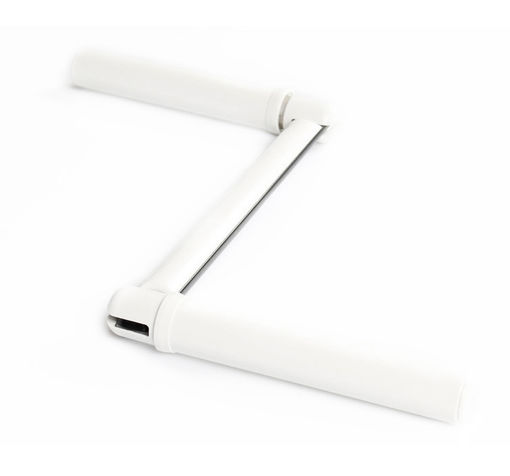 Manija para manivela redonda Ø 12mm acero lacado blanco Long 310mm