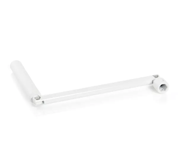 Handle for hexagonal crank Ø10mm white lacquered steel Total length 310mm
