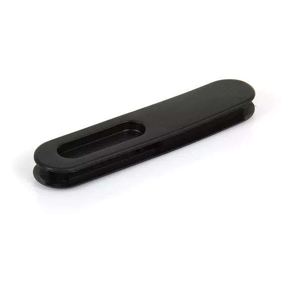 recessed handle for spring loaded manual shutters black