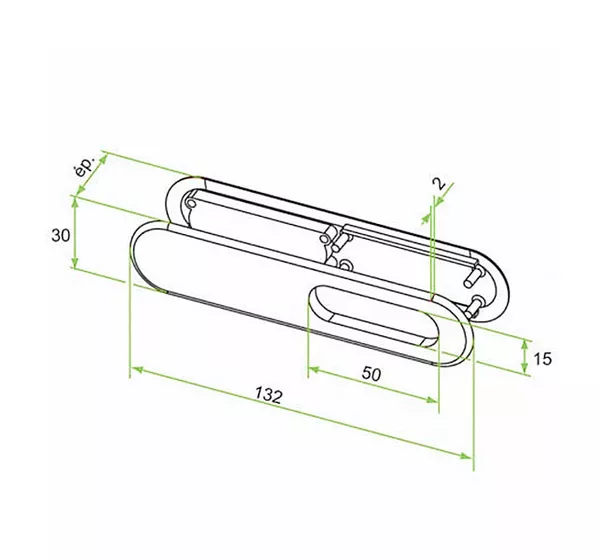 recessed handle for spring loaded manual shutters