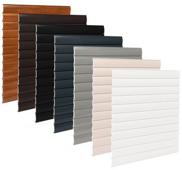 colour range for domestic roller shutter replacement slat curtains