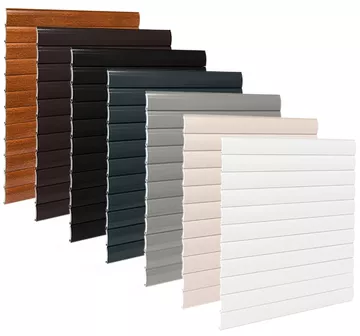 colour range for domestic roller shutter replacement slat curtains
